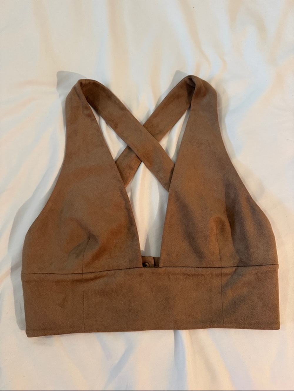 Wilfred Brown Cross-Back Bralette Top
